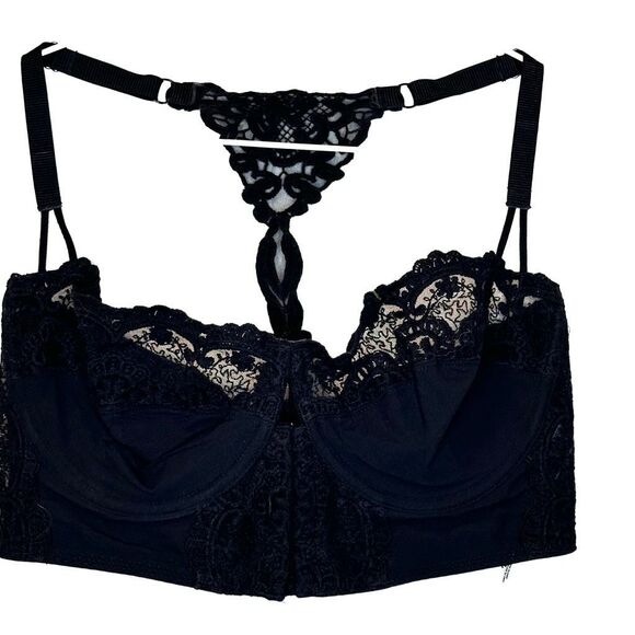 Free People Other - Intimately by Free People Front Closure 5 Eyelets Racerback Bra Black Size 36DD